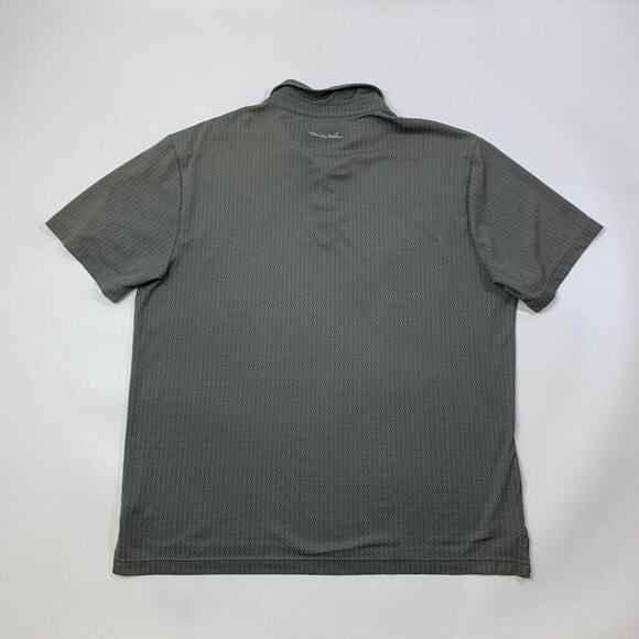 Travis Mathew Polo Shirt Men XL Extra Large Graphite Grey Weave Performance Golf - Picture 7 of 9